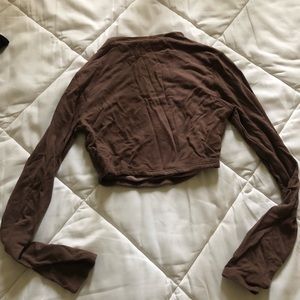 Naked wardrobe crop top long sleeve